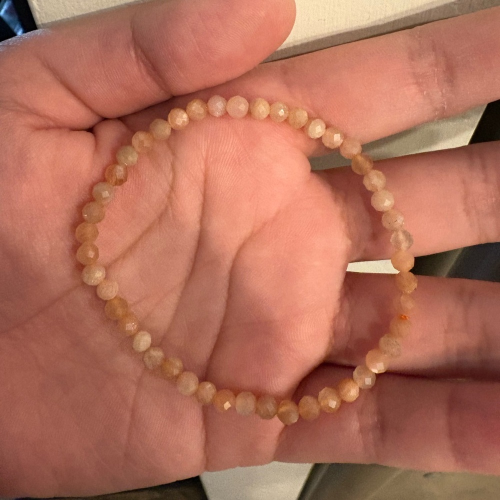 Sunstone faceted crystal bracelet